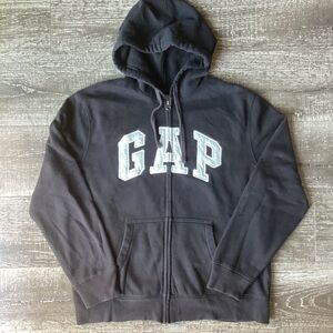 Classic Black GAP Arch Logo Full-Zip Hoodie men’s